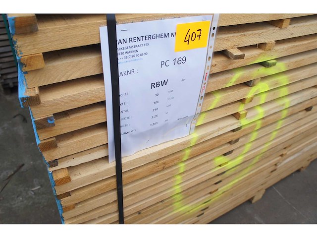 1,50 m³ eiken planken 30mm - afbeelding 2 van  5