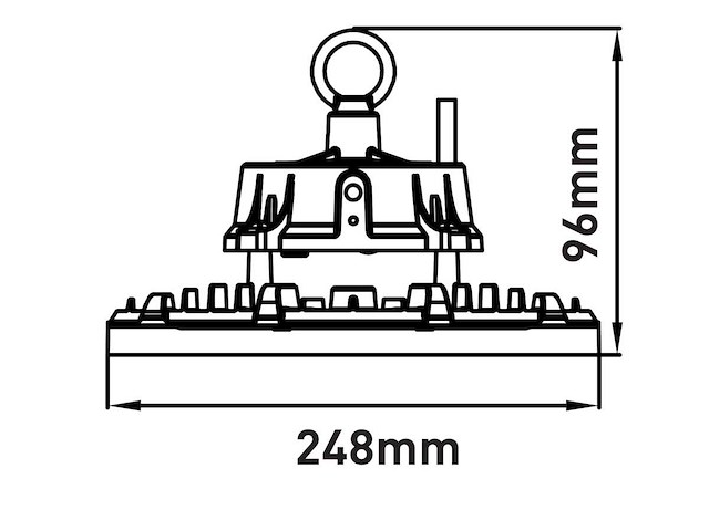 150w 6500k pro led ufo highbay waterdicht(8x) - afbeelding 7 van  7