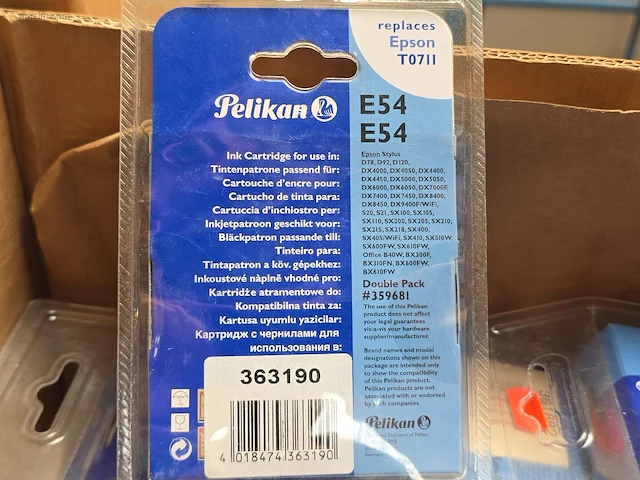 (150x) inktpatronen voor printers pelikan e54 - afbeelding 3 van  5
