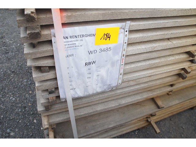 1,54 m³ eiken planken 22mm - afbeelding 2 van  3