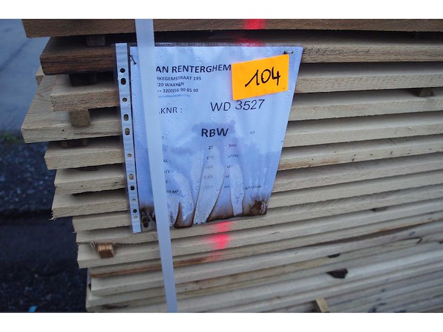 1,57 m³ eiken planken 22mm - afbeelding 2 van  3