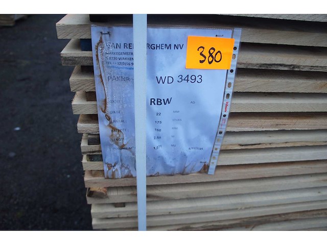 1,57 m³ eiken planken 22mm - afbeelding 2 van  4