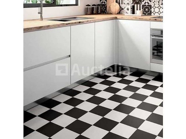 15m² zwarte vlakte 20x20 rectified, vloer en muur - afbeelding 1 van  2