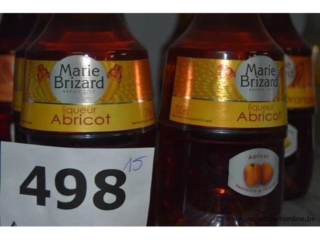 15x fles likeur, marie brizard, abricot, 700ml - afbeelding 2 van  2