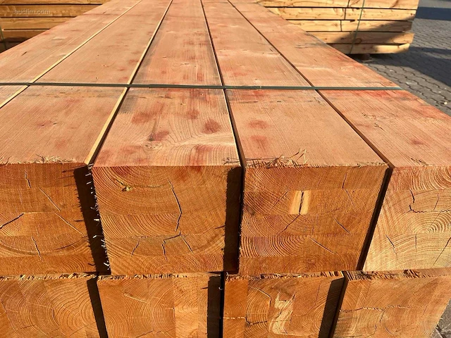 (15x) red class wood paal 20x20x300cm - afbeelding 2 van  15