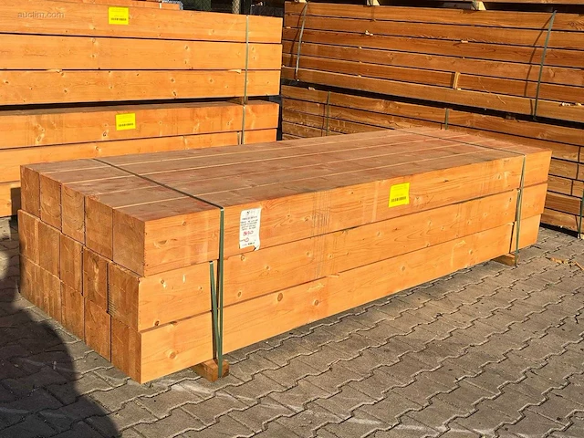 (15x) red class wood paal 20x20x300cm - afbeelding 1 van  15
