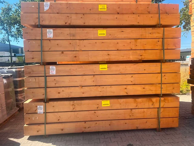 (15x) red class wood paal 20x20x300cm - afbeelding 8 van  15