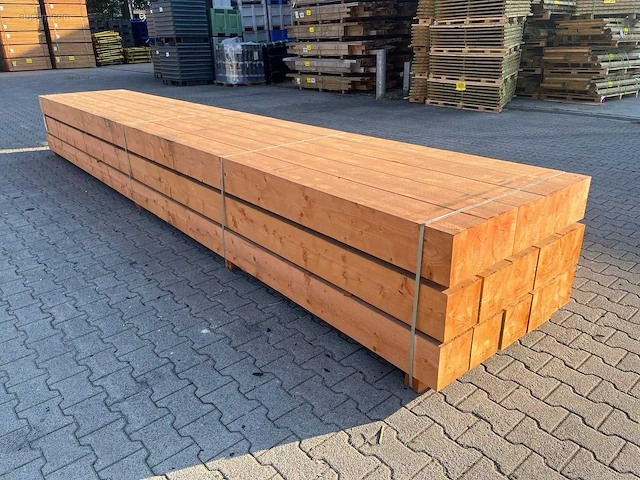 (15x) red class wood paal 20x20x600cm - afbeelding 1 van  7
