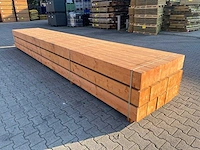 (15x) red class wood paal 20x20x600cm