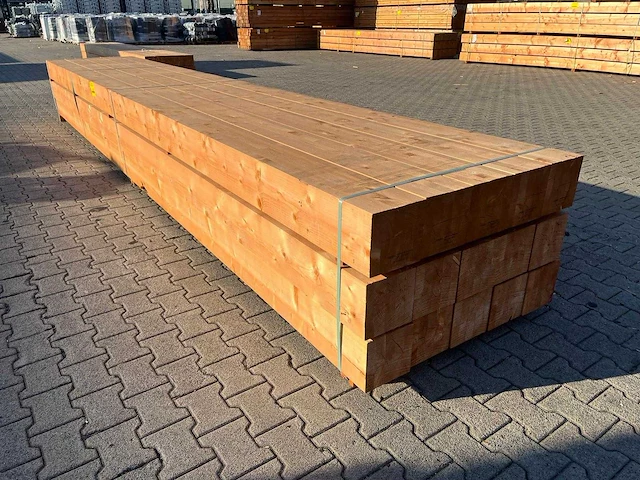(15x) red class wood paal 20x20x600cm - afbeelding 5 van  7