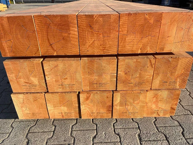 (15x) red class wood paal 20x20x600cm - afbeelding 6 van  7