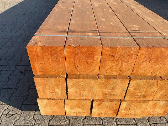 (15x) red class wood paal 20x20x600cm - afbeelding 7 van  7