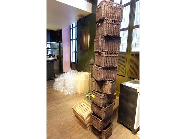 15x rieten mand - afbeelding 1 van  6