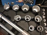 16 delige zware doppens set met telescopische ratel, uitdraai set voor bouten en moeren , kracht set dolle bout en moer verwijderaar en betonschaar 24 inch heavy duty - afbeelding 8 van  9