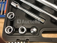 16 delige zware doppens set met telescopische ratel, uitdraai set voor bouten en moeren , kracht set dolle bout en moer verwijderaar en betonschaar 24 inch heavy duty - afbeelding 8 van  9