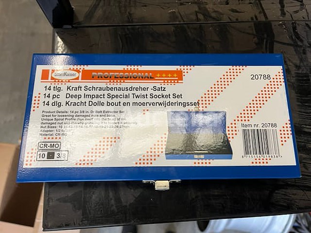 16 delige zware doppens set met telescopische ratel, uitdraai set voor bouten en moeren , kracht set dolle bout en moer verwijderaar en betonschaar 24 inch heavy duty - afbeelding 3 van  9