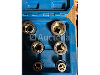 16 delige zware doppens set met telescopische ratel, uitdraai set voor bouten en moeren , kracht set dolle bout en moer verwijderaar en betonschaar 24 inch heavy duty - afbeelding 6 van  9