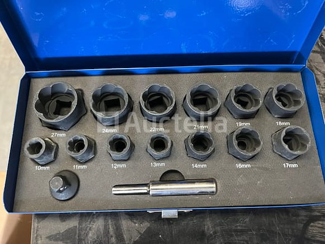 16 delige zware doppens set met telescopische ratel, uitdraai set voor bouten en moeren , kracht set dolle bout en moer verwijderaar en betonschaar 24 inch heavy duty - afbeelding 7 van  9