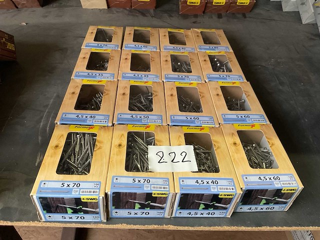 16 dozen inox houtschroeven - afbeelding 1 van  6