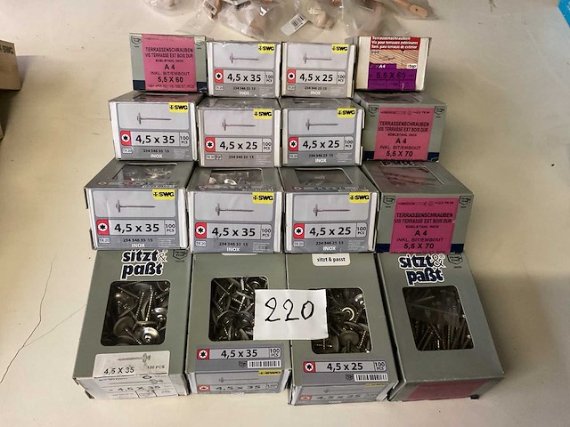 16 dozen inox schroeven deels hardhout schroeven - afbeelding 1 van  6