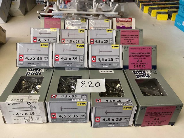 16 dozen inox schroeven deels hardhout schroeven - afbeelding 2 van  6