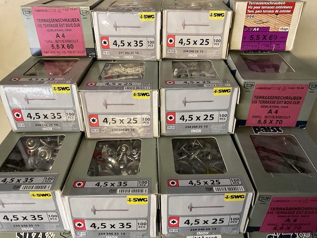 16 dozen inox schroeven deels hardhout schroeven - afbeelding 5 van  6