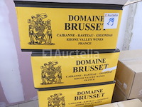 16 dozen van 6 flessen rasteau rode wijn domaine brusset la bastide - afbeelding 2 van  3