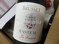 16 dozen van 6 flessen rasteau rode wijn domaine brusset la bastide - afbeelding 3 van  3