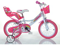 16 inch kinderfiets, meisjesfiets, dino bikes, unicorn - afbeelding 1 van  8