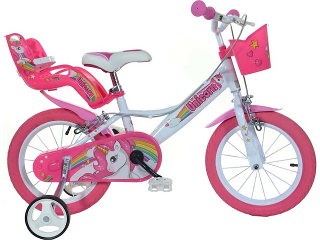 16 inch kinderfiets, meisjesfiets, dino bikes, unicorn - afbeelding 3 van  8