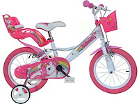 16 inch kinderfiets, meisjesfiets, dino bikes, unicorn - afbeelding 3 van  8