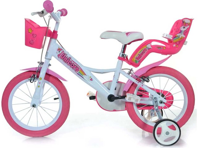 16 inch kinderfiets, meisjesfiets, dino bikes, unicorn - afbeelding 4 van  8