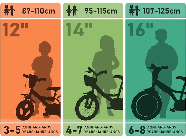 16 inch kinderfiets, meisjesfiets, dino bikes, unicorn - afbeelding 7 van  8