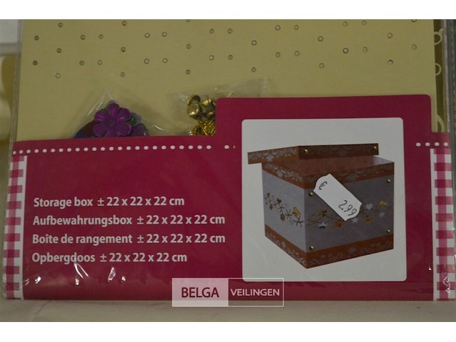 ±16 knutsel opbergdozen 22x22x22 cm - afbeelding 2 van  3