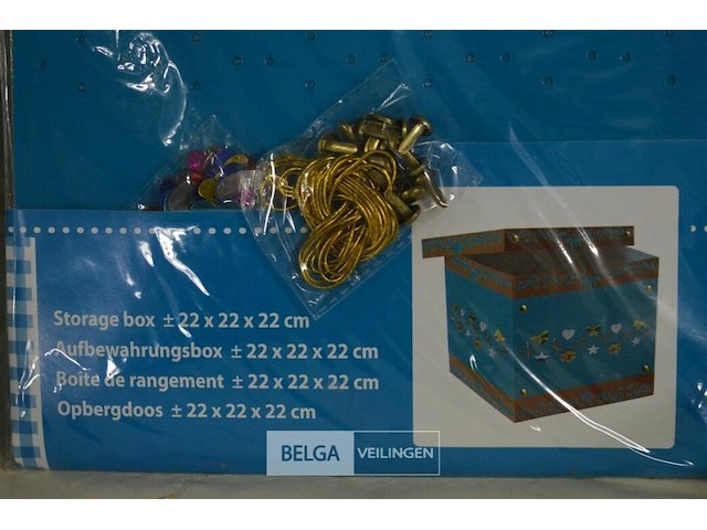 ±16 knutsel opbergdozen 22x22x22 cm - afbeelding 3 van  3