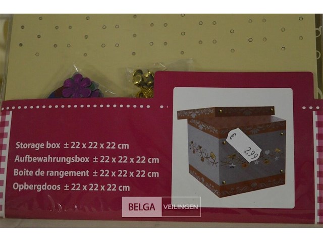 ±16 knutsel opbergdozen 22x22x22 cm - afbeelding 2 van  3