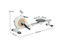 16-lagige magnetische roeimachine met lcd-scherm en telefoonhouder, verticale opslag - afbeelding 4 van  7