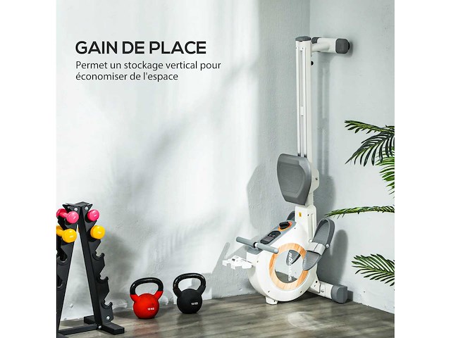 16-lagige magnetische roeimachine met lcd-scherm en telefoonhouder, verticale opslag - afbeelding 6 van  7