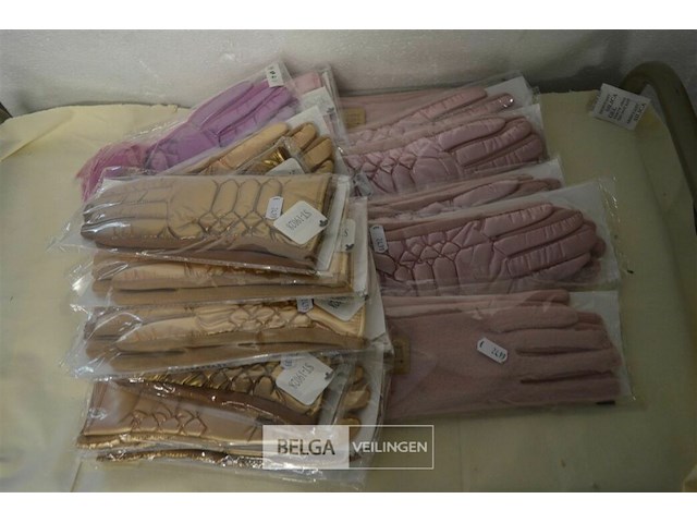 ±16 paar roze en gouden handschoenen - afbeelding 1 van  3