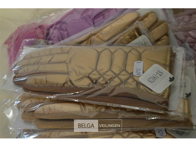 ±16 paar roze en gouden handschoenen - afbeelding 2 van  3