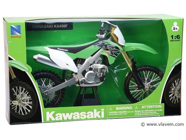1/6 schaalmodel motor kawasaki kx450 - afbeelding 1 van  2