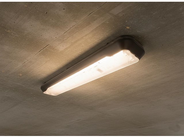 16 x 120cm pro dubbele led tl t8 armaturen waterdicht donkergrijs met reflector - afbeelding 2 van  9