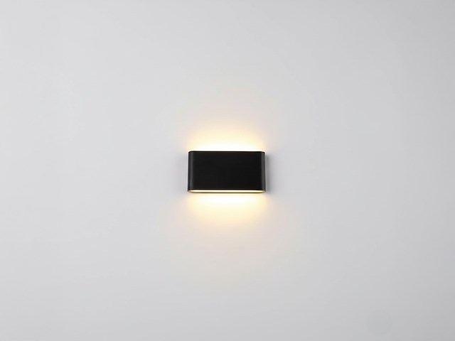16 x 12w led wandlamp duo licht zwart warm wit waterdicht 17.5cm - afbeelding 9 van  11