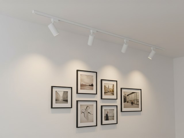 16 x 18w 4000k led pro railspot cilinder zand wit draaibaar - afbeelding 3 van  7