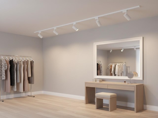 16 x 18w 4000k led pro railspot cilinder zand wit draaibaar - afbeelding 4 van  7