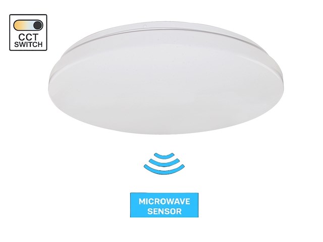 16 x 24w cct 3-colour surface-mounted led panels splashproof with sensor - afbeelding 6 van  6