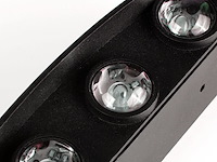 16 x 6w led wandlamp zes licht zwart warm wit waterdicht - afbeelding 7 van  9