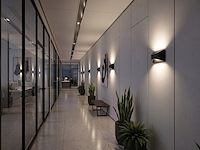 16 x 7.5w led wandlamp design zand zwart warm wit - afbeelding 5 van  9