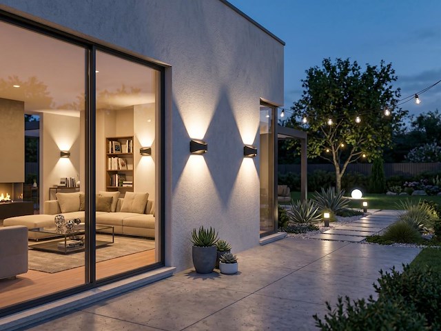 16 x 7.5w led wandlamp design zand zwart warm wit - afbeelding 1 van  9