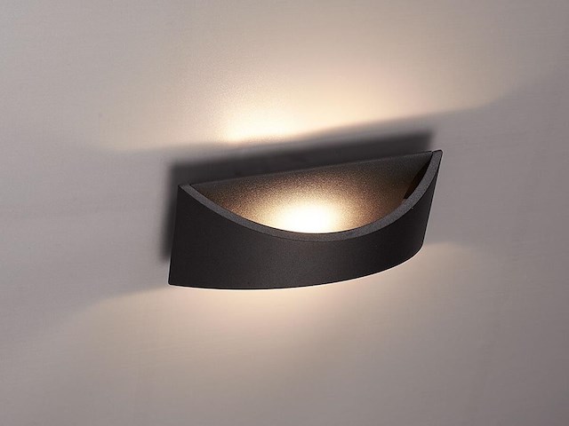 16 x 7.5w led wandlamp design zand zwart warm wit - afbeelding 2 van  9
